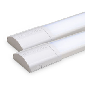 HOFTRONIC 2er Set LED-Leiste 120 cm - 40 Watt 5600 Lumen (140 lm/W) - 6500K Tageslichtweiß - Verknüpfbar - IP20 für den Innenbereich - Ultra Flach 2,9