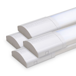 HOFTRONIC 4er Set LED-Leiste 120 cm - 40 Watt 5600 Lumen (140 lm/W) - 6500K Tageslichtweiß - Verknüpfbar - IP20 für den Innenbereich - Ultra Flach 2,9