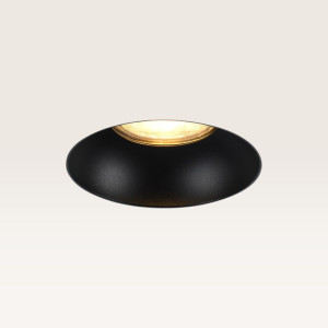 LUSENZ Einbaustrahler Junaro nero – Einbautiefe 100 mm – 4W 345lm - 2700K – IP20 für Innenbereich – Weiß & Schwarz – Mit Durchgangsverdrahtung