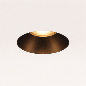 LUSENZ Einbaustrahler Junaro bianco bronzo – Einbautiefe 100 mm – 4W 345lm - 2700K – IP20 für Innenbereich – Weiß & Bronze – Mit Durchgangsverdrahtung
