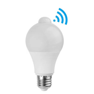 Aigostar E27 LED Lampe - 6 Watt 480 lumen - 6500K tageslichtweiß - Ersetzt 40W - E27 Sockel - A60 Glühbirne - Inkl. Bewegungsmelder &