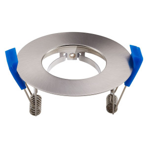 HOFTRONIC Bari LED Einbaustrahler - Durchmesser 85mm - GU10 Einbauleuchte - Rund - IP65 für Bad und Außenbereich - Edelstahl
