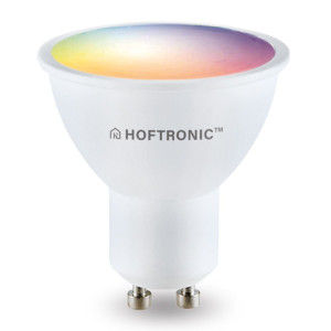 HOFTRONIC SMART Smart GU10 spot - 38° - 5,5 Watt 345 lumen - RGBWW - Wifi & Bluetooth - Bestuurbaar via app - Google Home, Amazon Alexa en Siri -