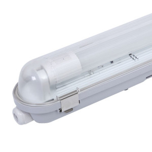 HOFTRONIC LED TL armatuur 60cm - T8 (G13) - 9W 990 lumen (110lm/W) - 3000K warm wit (830) - Koppelbaar - Flikkervrij - IP65 Waterdicht - LED TL Lamp