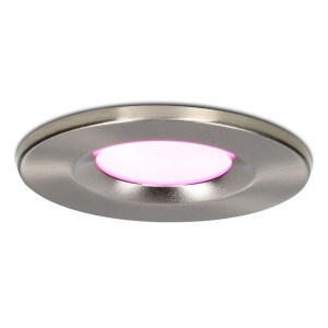 HOFTRONIC SMART Venezia Smart inbouwspot - IP65 waterdicht - 6 Watt 450 lumen - Wifi + Bluetooth - RGBWW - Google Home, Amazon Alexa en Siri - RVS -