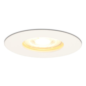 HOFTRONIC Bari LED Einbaustrahler - 4W 345lm - 2700K warmweiß - GU10 - Dimmbar - Rund - IP65 Wasserdicht - Weiß - Für den Innen-, Außen- und