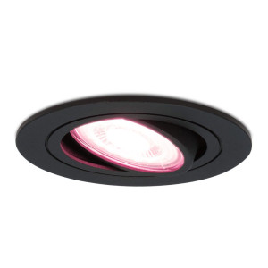 HOFTRONIC SMART Miro smart Einbaustrahler - Wifi + Bluetooth - RGBWW - GU10 - 4.8W 345lm - Schwenkbar - Google Home, Amazon Alexa und Siri - IP20 für