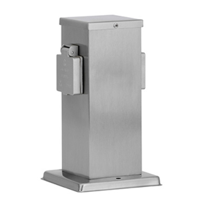 Ledar Buitenstopcontact paal RVS IP44 - 2 stopcontacten