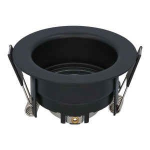HOFTRONIC Mari - LED Einbaustrahler - Armatur - Durchmesser 85mm - GU10 Fassung - IP65 für Bad und Außenbereich - Rund - Schwarz