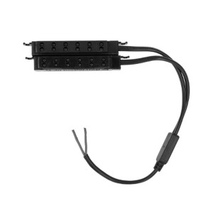 HOFTRONIC LED Verdeler - Geschikt voor 12V veranda verlichting - 12 poorts - Geschikt voor 12V LED Driver - 12 cm aansluitkabels - Zwart