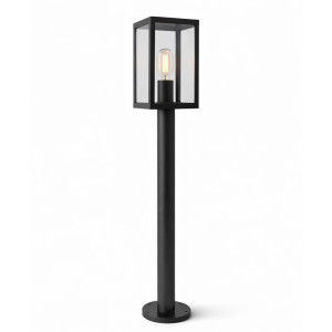 HOFTRONIC Casey LED Wegeleuchte 100cm - Dimmbar - E27 Fassung - IP44 wasserdicht - Schwarz - LED Sockellampe für Wegbeleuchtung - Wegeleuchte