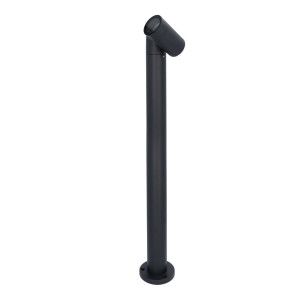 HOFTRONIC Amy LED sokkellamp - 60cm - Kantelbaar - IP65 waterdicht - GU10 fitting - Buitenlamp - Padverlichting - Tuinspot - Zwart - Staande