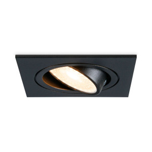 HOFTRONIC Mallorca - LED Einbaustrahler - Schwenkbar - 4 Watt 345 lumen - 2700K warmweiß - GU10 - Dimmbar - Viereckig - IP20 für Innenbereich -