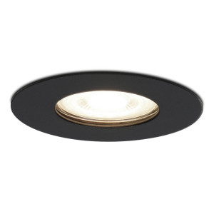 HOFTRONIC Bari LED inbouwspot - 4 Watt 345 Lumen - 4000K neutraal wit - GU10 - Dimbaar - Rond - IP64 Waterdicht - zwart - Voor binnen, buiten en