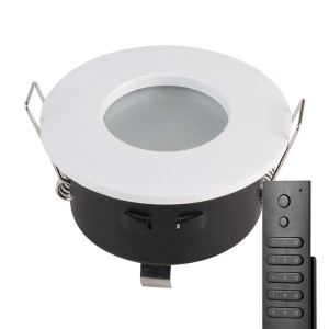 HOFTRONIC 6x LED Einbaustrahler Barcelona - Weiß - 4 Watt 345 lumen - 2700K warmweiß - IP44 wasserdicht - GU10 - Dimmbar - mit Dimmer und