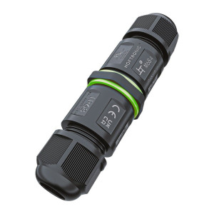 HOFTRONIC Kabelverbinder Wasserdicht IP68 - Werkzeuglose Montage - Verbindungsstück - Geeignet für 4-12 mm Kabeldicke