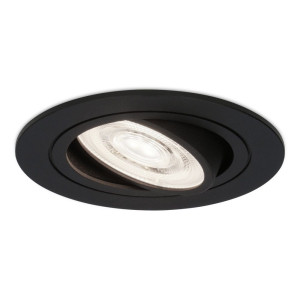 HOFTRONIC Miro LED Einbaustrahler - Extra Flach 58mm - GU10 LED-Modul - 6000K tageslichtweiß - Dimmbar - Rund - Schwenkbar - Innen - Schwarz