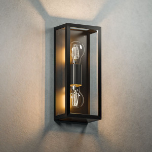HOFTRONIC SMART Alma Smart Wandleuchte LED - Wifi + Bluetooth - 14W 1612lm - Dimmbar - 1800K-6500K - 2x E27 A60 Filament Lichtquelle - IP44