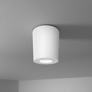 HOFTRONIC Paxton LED Deckenspot - 4 Watt 345 Lumen - 6500K tageslichtweiß - GU10 Fassung - IP65 Bad Aufbaustrahler - Rund - Dimmbar - Innen und Außen