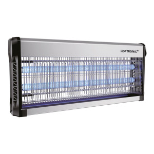 HOFTRONIC LED-Mückenlampe – 16W – UV-Insektenlampe – 3500 V – Geeignet für 150 m² – IP20 für den Innenbereich – Schwarz/Silber – Kettenlänge 67 cm