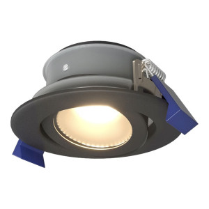 HOFTRONIC Lima LED Einbaustrahler - 4W 345lm - 4000K neutralweiß - GU10 - Dimmbar - Rund - Schwenkbar - IP65 Wasserdicht - Schwarz - Für Bad, Innen