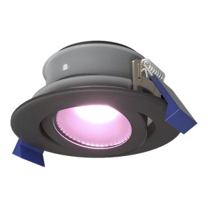 HOFTRONIC SMART Lima smart inbouwspot - Wifi + Bluetooth - RGBWW - GU10 5,5 Watt 345 Lumen - Kantelbaar - Google Home, Amazon Alexa en Siri - IP65 -