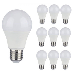 V-TAC 10x E27 LED Lamp - 8.5 Watt 806 lumen - 4000K neutraal wit - Vervangt 60 Watt - E27 fitting - A60 lamp - Grote fitting
