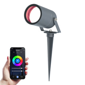 HOFTRONIC SMART Spikey Smart prikspot - RGBWW - Wifi + Bluetooth - 5,5 Watt 345 lumen - IP65 Waterdicht - Bestuurbaar via app - Google Home, Amazon