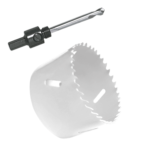 HOFTRONIC Lochsäge Ø28 mm - Adapter und Zentrierbohrer - Geeignet Milano - Bi-Metall-Sägeblatt