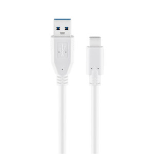 Goobay USB 3.2 GEN 1 (USB3.0) Verbindungskabel - USB-C zu USB-A - 5Gbit/s - USB-Adapter - OTG-Kabel - 1m - Weiß
