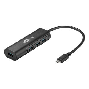 Goobay USB 3.2 GEN 1 (USB 3.0) USB-C auf USB-A Adapter - 4 Anschlüsse - Schnellladegerät - 5Gbit/s