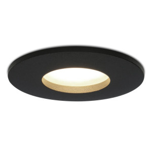 HOFTRONIC Porto Inbouwspot LED - Dimbaar - GU10 -  4 Watt - 4000K Neutraal Wit  IP44 spatwaterdicht - Zwart - Voor binnen, buiten en badkamer