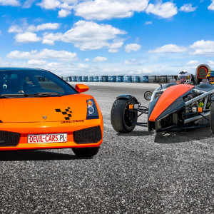 Pojedynek Lamborghini vs. Ariel Atom | Wiele lokalizacji | DEVIL-CARS | 2 okrążenia | Prezent | Voucher | Karta podarunkowa | Bon | Cena