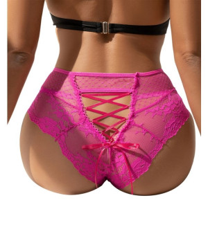 EQOM Purchasing B.V. Christine - Luxury Lace Panties with Laces Pink, str. XS/S
