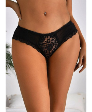 EQOM Purchasing B.V. Christine - Lace Panties Black, str. M/L
