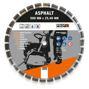 Profil Diamanttrennscheibe Asphalt 500/25,4