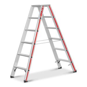 Stufenstehleiter 2seitig 1,53m 2x6 Spr.