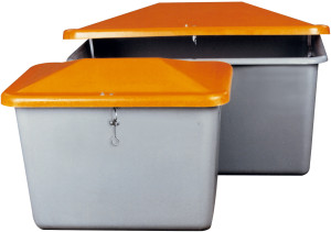 CEMO Salt-/sandbeholder 2200 L, Grå/orange