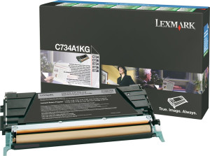 Lexmark C734a1kg Lasertoner, Sort, 8000s