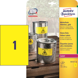 Avery L6111 Etiketter   A4   20 Stk.