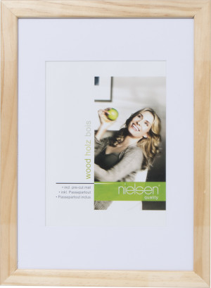 Nielsen Rammer Apollo Passepartout Ramme   40x50   24x30   Natur