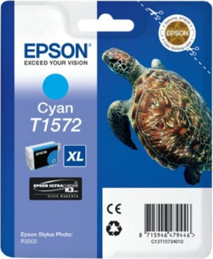 Epson Nr.T1572/c13t15724010 Blækpatron, Blå, 26ml