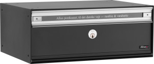Allux Pc2 Systempostkasse, Sort Stål, Front