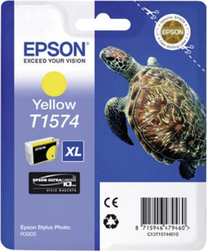 Epson Nr.T1574/c13t15744010 Blækpatron, Gul, 26ml
