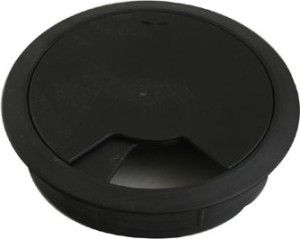 ConSet Kabelroset I Sort Plast, Ø 80 Mm