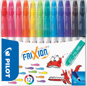 Pilot Frixion Colors Fiberpenne   M   12 Farver
