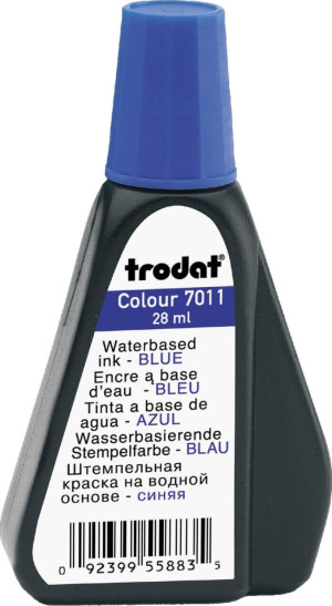 Trodat 7011 Gummistempelfarve   28 Ml   Blå