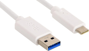 Sandberg Usb-C 3.1 Til Usb-A 3.0 Kabel, Hvid (2m)