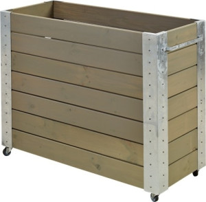 Plus Cubic Blomsterkasse 120x50x95 Cm, Gråbrun