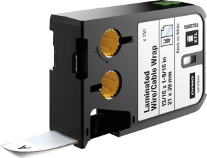 Dymo Xtl, Vinyl Etiketter, 21x39 Mm, Sort På Hvid